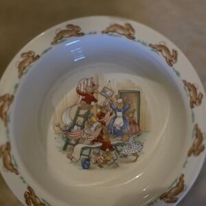Royal Doulton Bunnykins Cream and Red Bowl